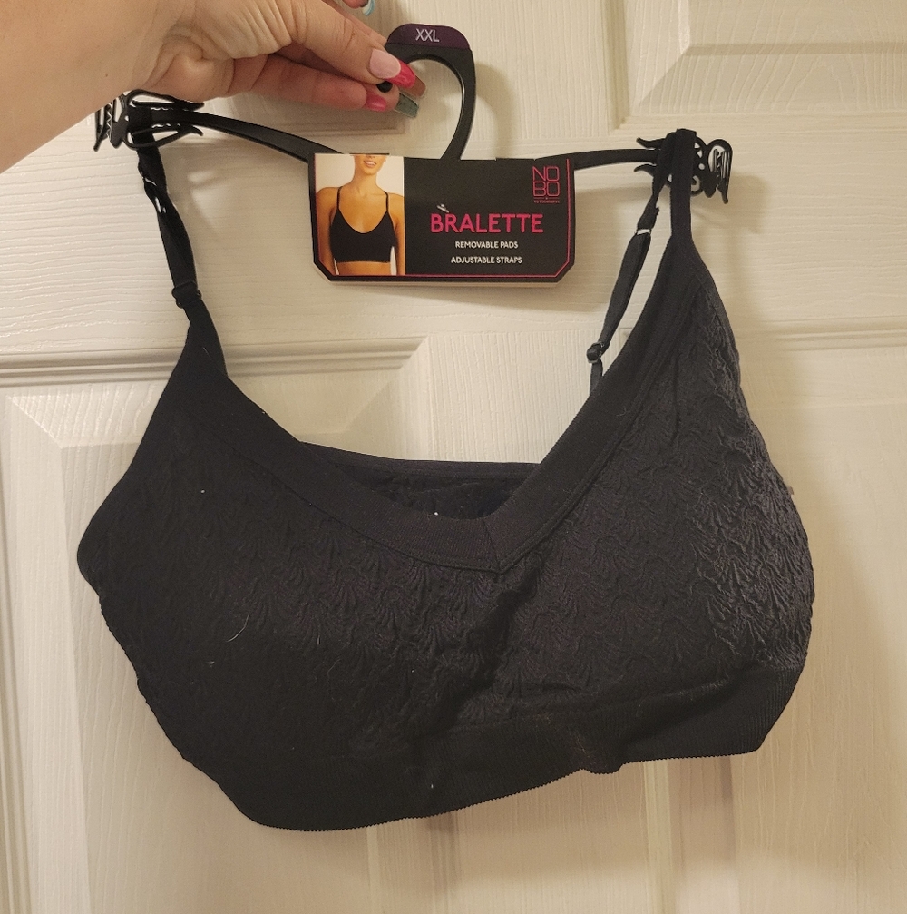 No Boundaries Black Lace Bralette with Adjustable Straps NWT Size XXL